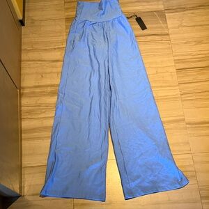 Kiya Tomlin Elegant Blue Women's Wide-Leg Jogger Pants